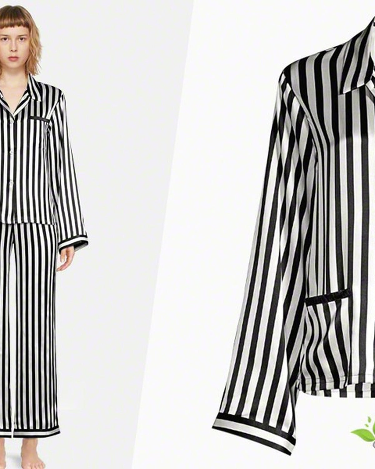 Margot Striped Silk Pyjama Set