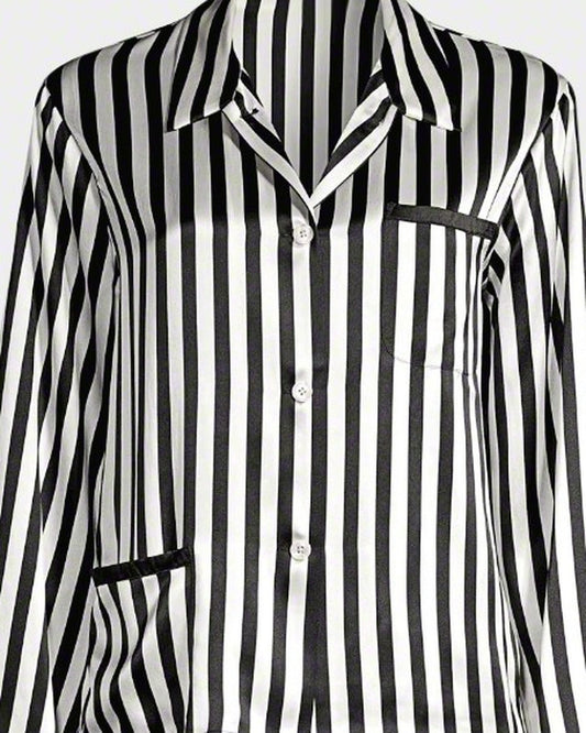 Margot Striped Silk Pyjama Set