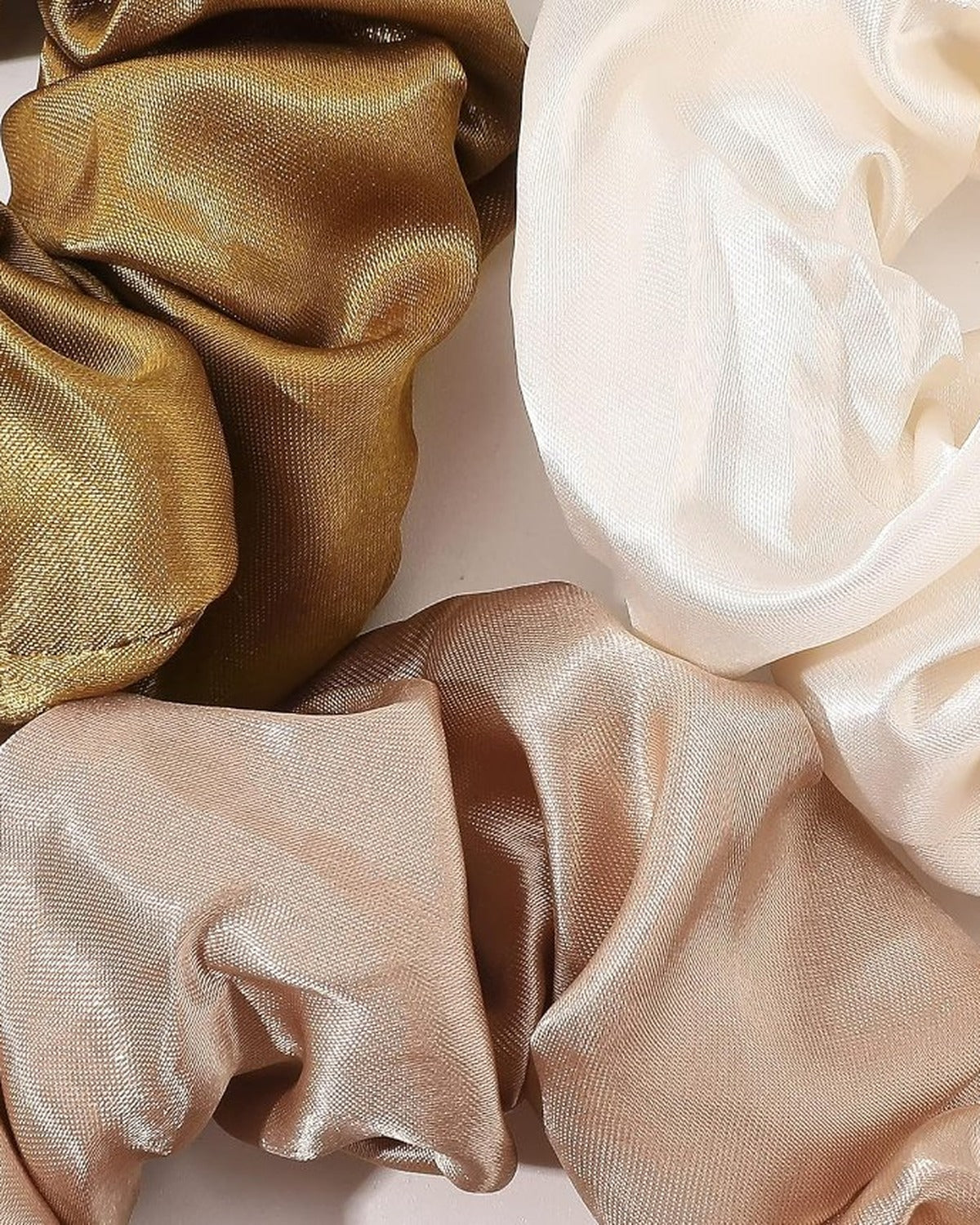 Noctelle Silk Scrunchies, Set of Three